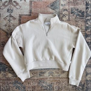 TNA crop quarter zip sweatshirt